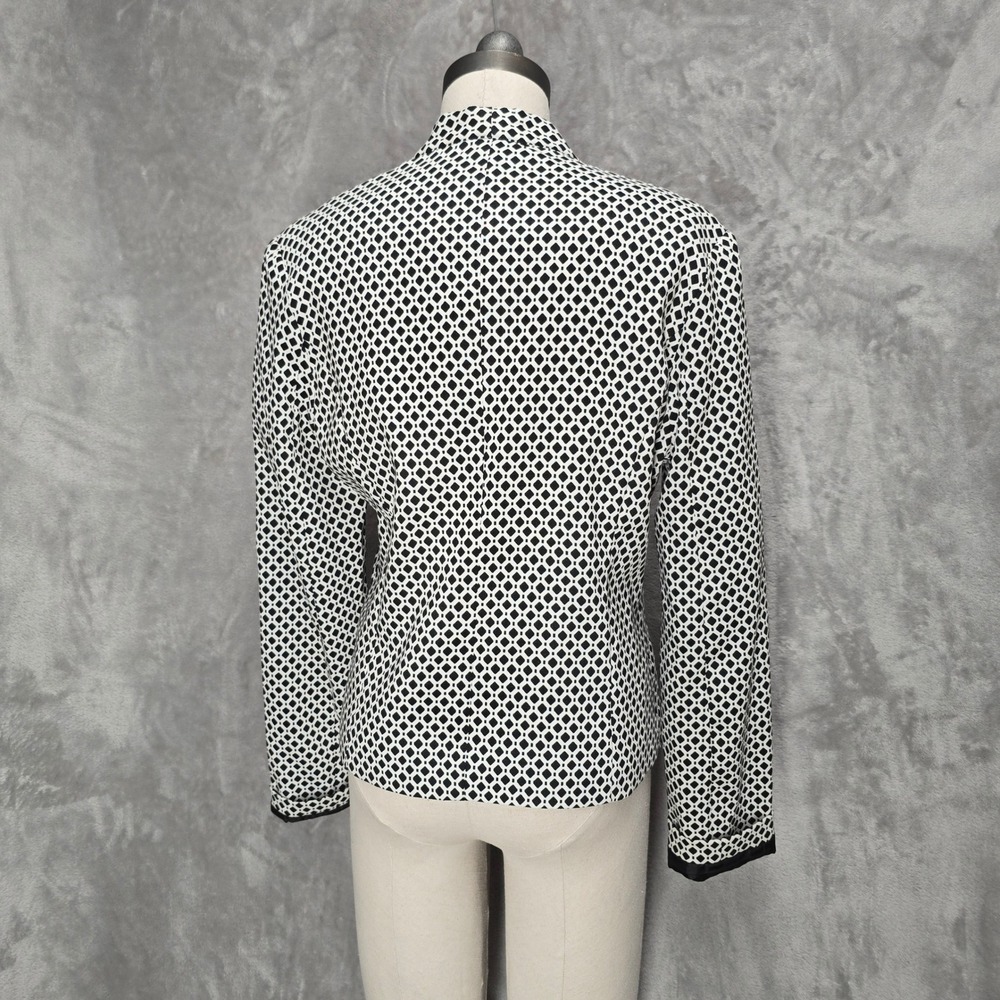 Mosaic & Co Womens XL Geometric Open Front Blazer Jacket Career Office Modern - Picture 3 of 12